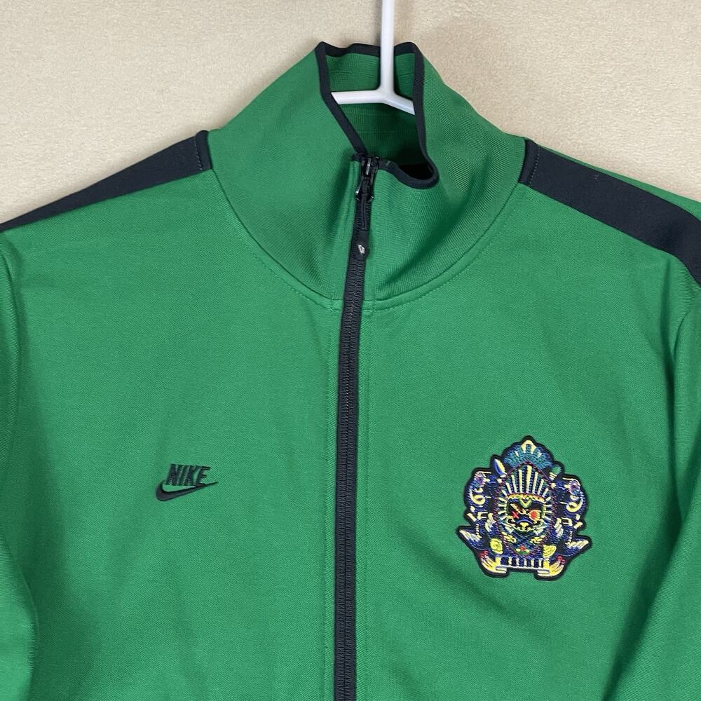 Nike Track Jacket Mens M Green South Africa Soccer Full‎ Zip Embroidered Logo - Picture 2 of 14
